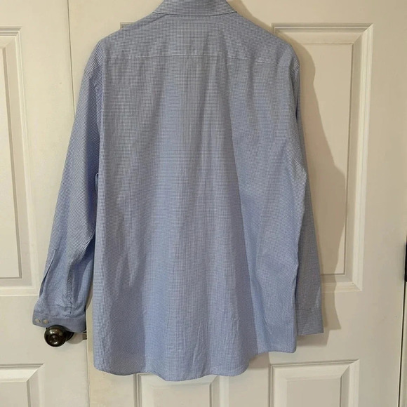 Michael Kors checkered Button Down Slim Fit Shirt size large - Picture 4 of 6